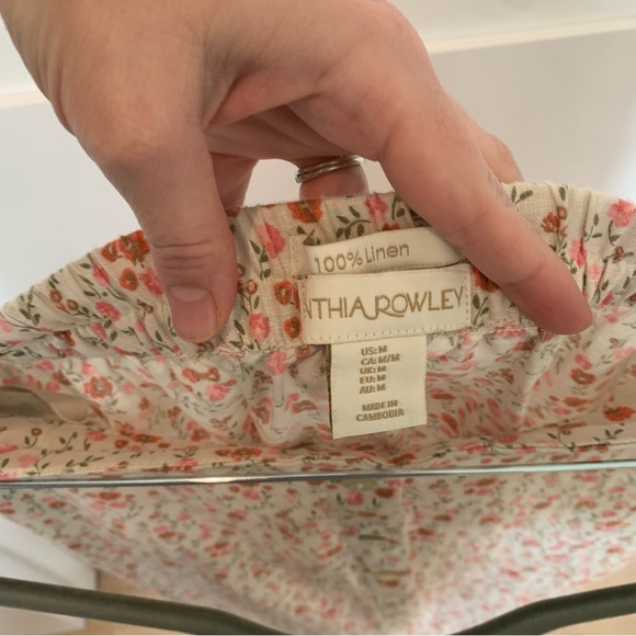 Cynthia Rowley 100% Linen Floral Skirt - Picture 5 of 5